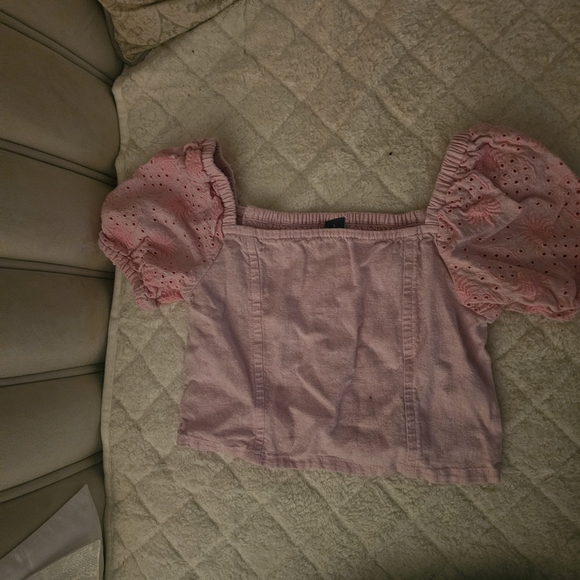 Old Navy Kids Blouses in Striped Blue, Pink, and Green - Picture 6 of 13